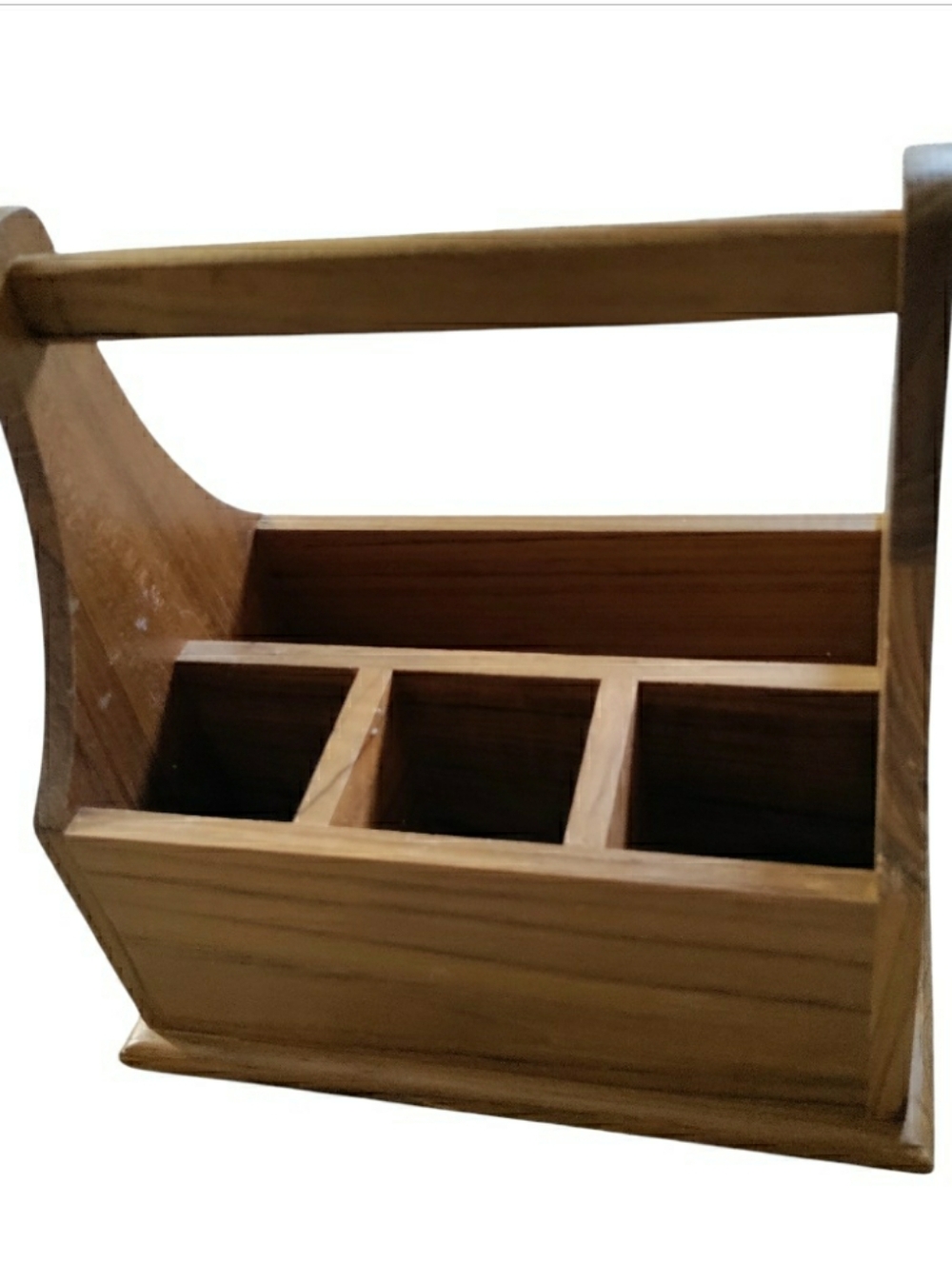 VTG Dolphin Teakwood Utensil Caddy Holder